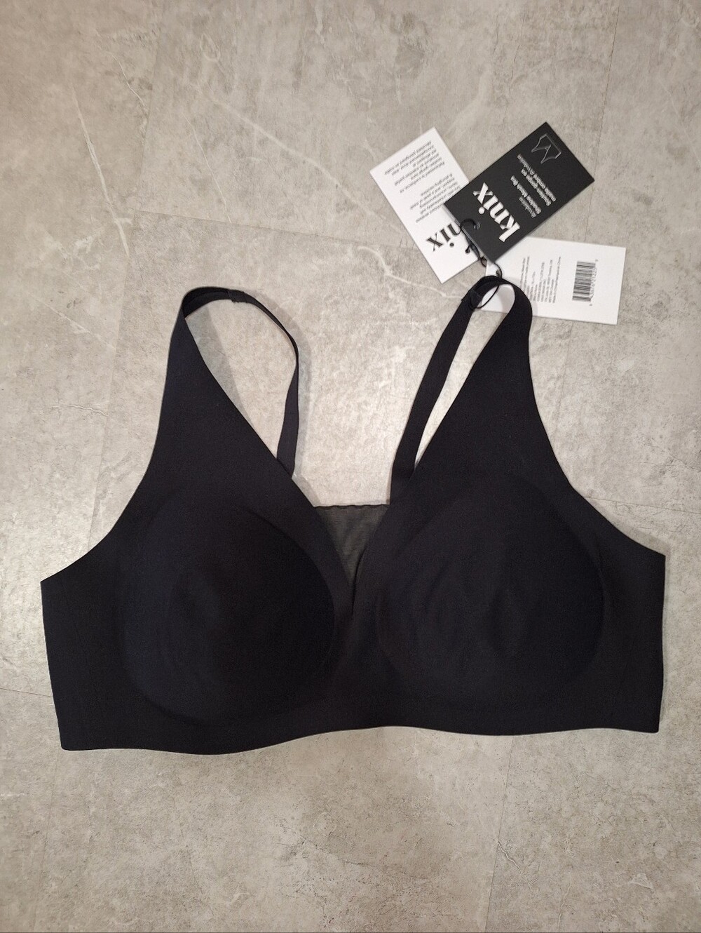 NWT!! Knix Revolution Shadow Black Wireless Seamless Comfort Bra XL+